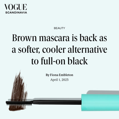 I saw everyone wearing brown mascara, so now i'm wearing brown mascara